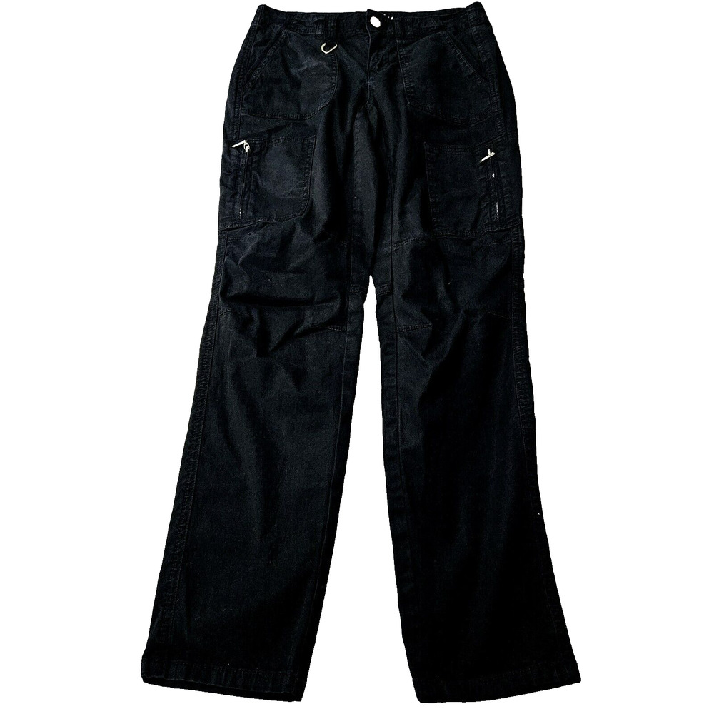 The Slim Crop Womens Crop Pants Black Size 0 Cotton Blend Stretch Button Zip